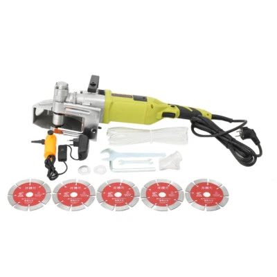 2500W Wandfräse 220V mit 5 Sägeblättern Elektrische Mauernutfräse für Beton Grün - Bild 1 von 4