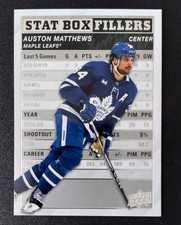 2023-24 Upper Deck Series 1 Auston Matthews Stat Box Fillers Card #SB24