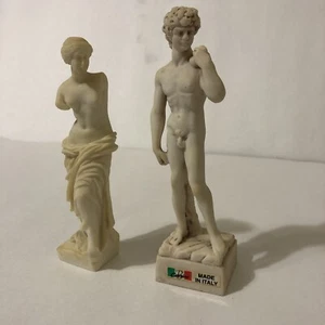 B. CeriniVTG Pair David Michelangelo Classic Squeeze Sculpture Statues 2 pcs - Picture 1 of 14