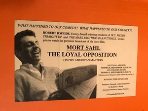 MORT SAHL COMEDIAN SATIRE SPOKEN WORD MAILER TO MARLON BRANDO HOME ADDRESS 1989 - Picture 1 of 2
