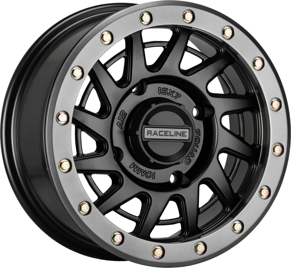RACELINE 2018-2019 RZR 900 S Polaris SQUAD BDLK WHEEL 15X7 4/156 6+1(+38MM) BLK/ - Image 1 of 1