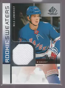 Nils Lundkvist 2021-22 SP Game Used Rookie Sweaters #RS-NL /249 Rangers - Picture 1 of 2