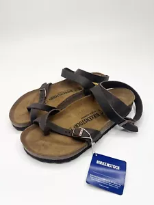 BIRKENSTOCK Yara Habana Ankle Sandals Women's Size EU 39 US 8 Oiled Leather - Picture 1 of 5