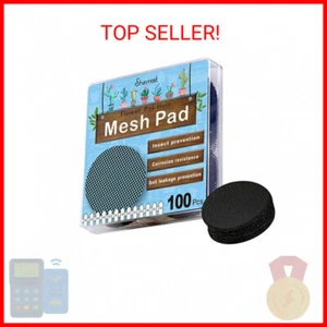 100PCS Bonsai Pot Bottom Grid Mat Mesh, Plant Drainage Screens Gasket, Round Dra - Picture 1 of 2