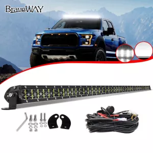 Dual Row 42"INCH 600W LED Work LIGHT BAR Spot Flood Offroad Truck SUV ATV 4WD - Picture 1 of 12