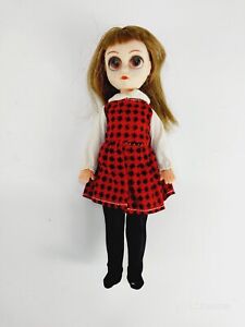 Vintage 1960s Susie Sad Eyes Doll Original Dress Tights Big Brown Eyes Brunette