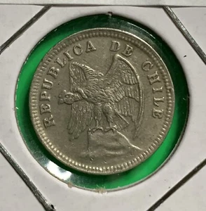 1934 Chile 5 Centavos Condor Münze KM#165 Kupfer-Nickel Vogel Südamerika 🇨🇱 - Bild 1 von 3