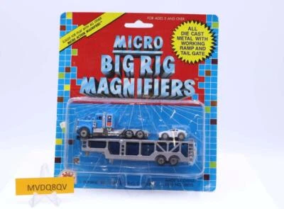 Micro Big Rig Magnifiers Car Hauler Die Cast Funrise 1989 MOSC - Image 1 of 4