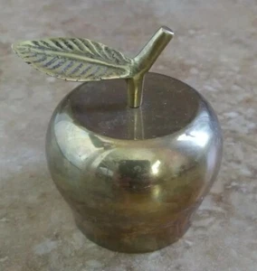 Vintage Messing Apfel Glocke Briefbeschwerer - Bild 1 von 5