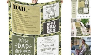 Blanket Gifts for Dad, Fathers Day Dad Gifts from Daughter 50 x 60 inch Dad2 - Picture 1 of 8