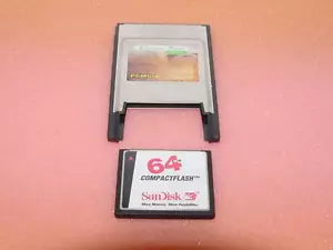 Carte mémoire CF SANDISK 64 Mo + adaptateur PCMCIA - Photo 1/1