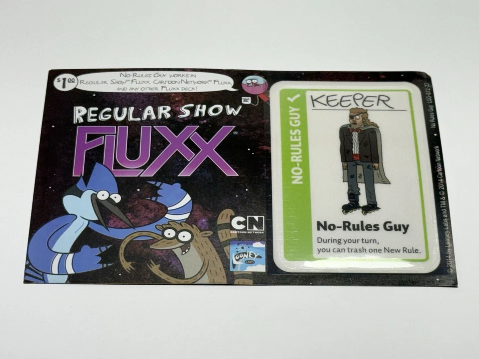 Guardián de tarjetas promocionales Regular Show Fluxx No Rules Guy Foto 1 de 1