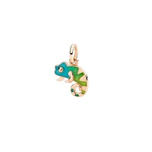 Ciondolo Dodo Camaleonte Oro Rosa 9kt Smalto DMC5011_CHAMA_EVT9R Charm verde blu - Imagen 1 de 3