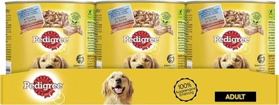 Pedigree Hundefutter Nassfutter 3 Sorten Rind, Lamm, Huhn, 1er Pack (1 x 9.6 kg) - Bild 1 von 3