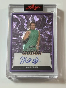 2024 Leaf Decadence Multi-Sport Auto Poetry In Motion Purple Mandy Rose 4/5 - Picture 1 of 2