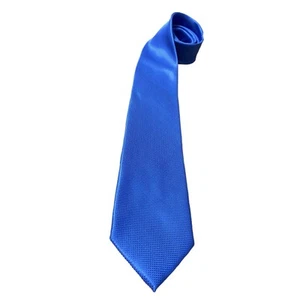 Laurant Bennet Milano Men's Tie Blue Small Pattern Classic Micro Fiber - Picture 1 of 6