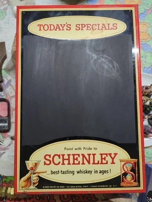 Tin Chalkboard Schenley Whiskey - Image 1 of 2