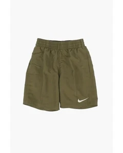 Nike Relaxed Fit Woven Shorts with Elastic Waistband and Side Pockets Kids Green - Picture 1 of 3