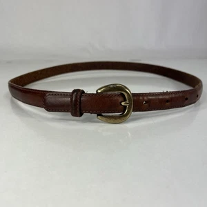 Cintura Amanda Smith in vera pelle marrone skinny - donna taglia 28 - Foto 1 di 7