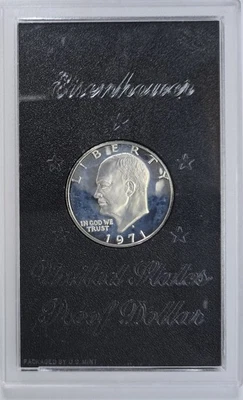 1971 S 40% Silver Proof Eisenhower Dollar DCAM in a Case - Image 1 of 2
