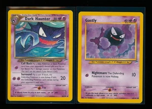 POKEMON Neo Destiny DARK HAUNTER 36/105 Gastly 65/105 LP Vintage WOTC - Picture 1 of 2