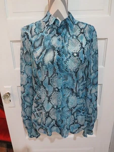 Women's Escada Size 40 100% Silk Long Sleeve Shirt - Picture 1 of 10