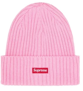 Supreme Overdyed Box Logo Beanie Hat Pink SS25 Cable Knit Skater Streetwear  - Picture 1 of 4