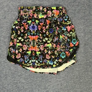 Gonna Lululemon Hotty Hot High Rise donna 0 foderata 4" Flowerscope corsa palestra neon - Foto 1 di 7
