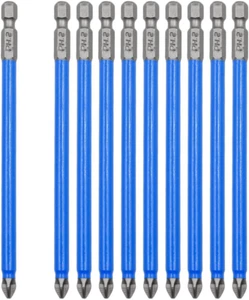 Biaungdo 10Pcs Magnetic Long Hex Phillips Screw Head Electric Screwdriver Bits S - Picture 1 of 12