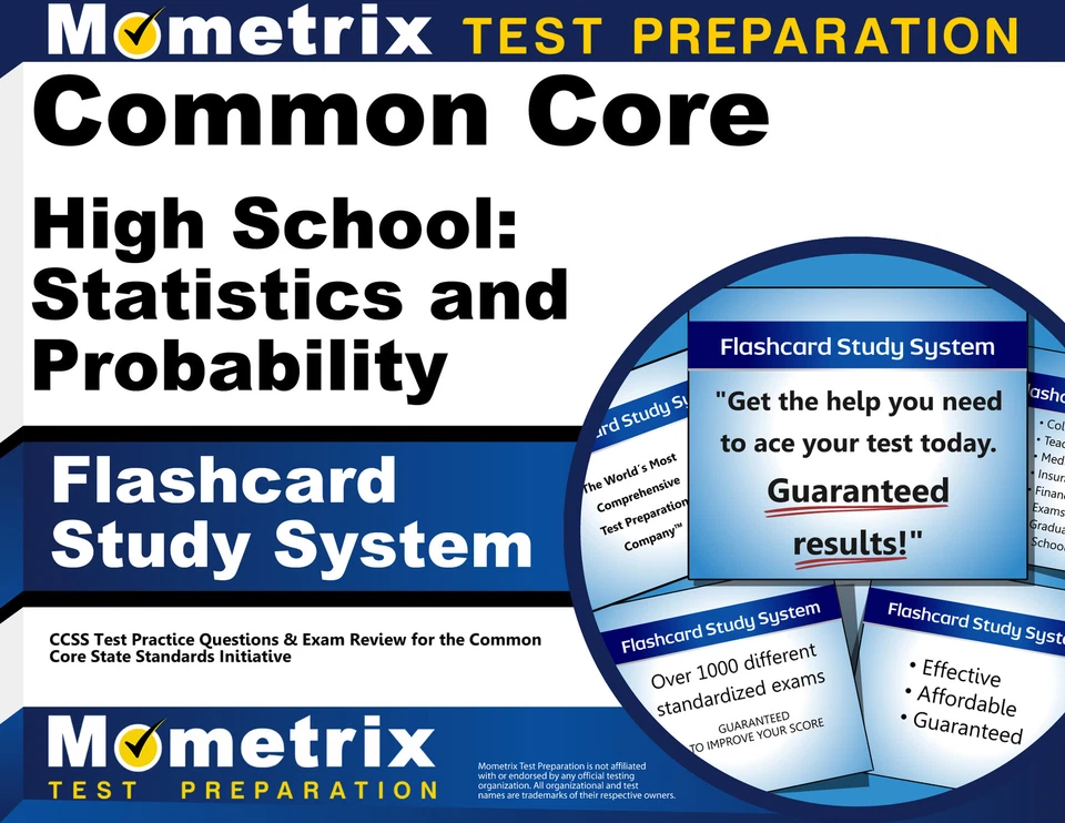 Common Core High School: Statistics and Probability Flashcard Study System - Image 1 of 1