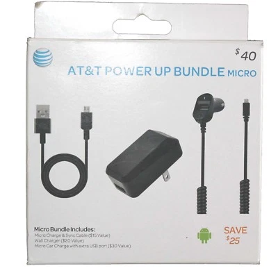 AT &T 3.4 amp car  and 2.4 AMP house chargers  for  Samsung Galaxy S 7 & S7 edge - Image 1 of 4