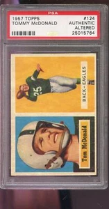 1957 Topps #124 Tom McDonald Tommy McDonald ROOKIE RC PSA A Graded Football Card - Picture 1 of 2