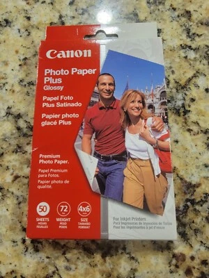 Papel fotográfico Canon Plus brillante 4x6 PP101 50 hojas para impresora de inyección de tinta Foto 1 de 2
