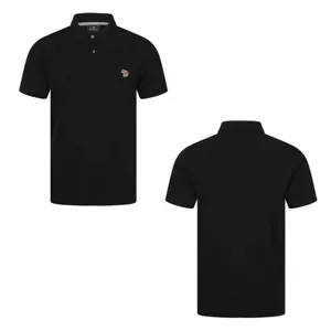 Polo Shirt da uomo Paul Smith distintivo zebra stile classico logo polo con marchio nero - Foto 1 di 9