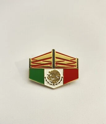 Mexican Flag / Boxing Ring Pin (NEW) Mexico - Image 1 of 2