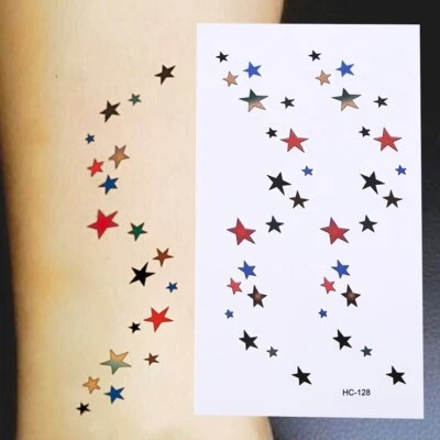 MARKENLOS Flash Einmal Temporary Klebe Tattoo Sterne Strand Hochzeit Geschenk Party Urlaub