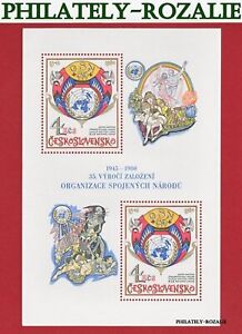 Czechoslovakia Sheet Stamps ** 1980 Mi: BL41 Anniversary United Nations