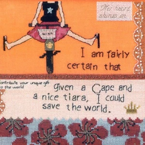 Kit de punto de cruz con cuentas de capa y tiara Mill Hill Curly Girl 2013 - Imagen 1 de 4