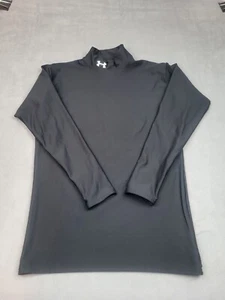 Under Armour Baselayer Shirt Boys Large Black Lightweight Athleisure Gym Sports - Picture 1 of 7