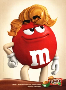 M&M CHOCOLATE AD #33 MAGAZINE promo AD 2013 MILK CHOCOLATE WITH PEANUT BUTTER - Picture 1 of 1