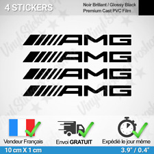 Lot de 4 stickers NOIR compatible avec AMG MERCEDES Sport GT rétroviseur jantes