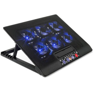 Adjustable Laptop Stand Ergonomic Laptop Holder USB Cooling Fan Touch Portable - Picture 1 of 48