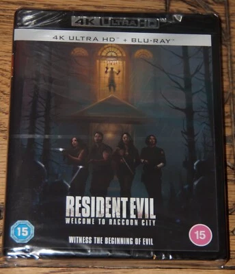 RESIDENT EVIL WELCOME TO RACCOON CITY GENUINE UK 4K UHD + BLU-RAY BN&S FAST POST - Image 1 of 2
