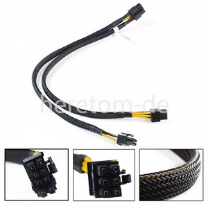 8pin bis 6+6pin Netzkabel Für DELL R730 und NVIDIA Quadro K6000 GPU 35cm - Bild 1 von 11
