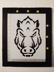 Razorback Razorbacks Razor Back AZ Hog Pig 8.5" x 11" Stencil FAST FREE SHIPPING - Picture 1 of 2