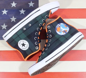 CONVERSE Chuck Taylor ALL-STAR WORLD PEACE Green/White Plaid [167366F] Sneakers - Picture 1 of 9