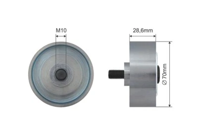 PULLEY IDLER V-BELT FOR TOYOTA LAND CRUISER PRADO 120 02-09 - Image 1 of 4