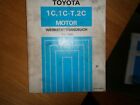 TOYOTA  Motor 1C / 1C-T / 2C  Werkstatthandbuch 1983