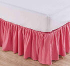 Mayfield Permanent Press Bed Dust Ruffle 18" Drop Pink Made In Usa Twin