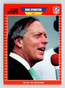 1989 Pro Set Card, #19 Dick Stockton, CBS Sports Announcer - Picture 1 of 3